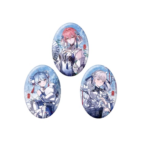 鳴潮　蘭影と磁華シリーズ　ブリキ缶バッジ（予約販売）2027年2月末中国発売