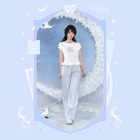 原神　miHoYo　コロンビーナテーマイメージシリーズ　プリントカジュアルロングパンツ（予約販売）2026年12月下旬中国発売