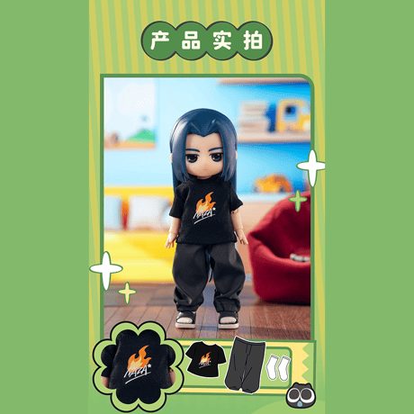 羅小黒戦記2　SIMONTOYSコラボ　12インチBJDドール用　NAZAカジュアルウェア　※ぬいぐるみなし（予約販売）