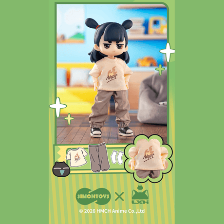 羅小黒戦記2　SIMONTOYSコラボ　12インチBJDドール用　NAZAカジュアルウェア　※ぬいぐるみなし（予約販売）