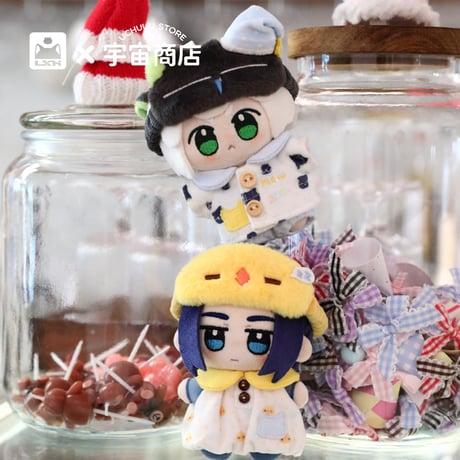 羅小黒戦記　宇宙商店コラボ　10cmぬいぐるみ用　おやすみシリーズ　パジャマセット　※ぬいぐるみなし（予約販売）