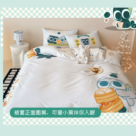 羅小黒戦記　富山商店コラボ　にゃんこそ　ベッド用寝具4点セット（予約販売）