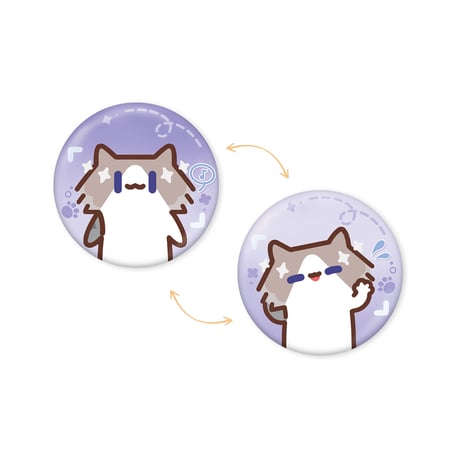 鳴潮　YUE XIN MEOWコラボ　共鳴の日常テーマ　レンチキュラーバッジ（予約販売）2027年4月末中国発売
