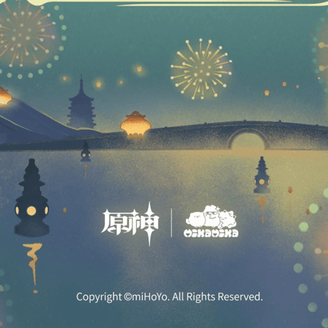 原神　miHoYo　MikaMikaコラボ　湖光入画シリーズ　キャラクターバッジ（予約販売）