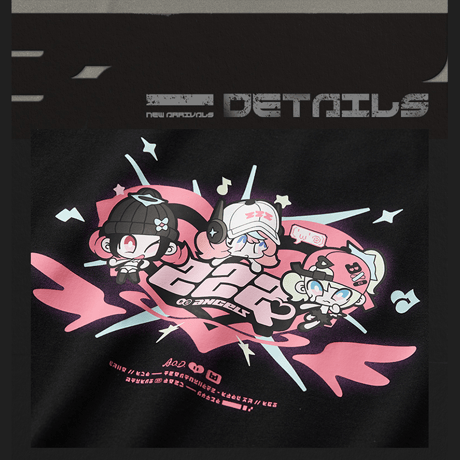 ゼンレスゾーンゼロ　miHoYo　三Z STUDIO　妄想エンジェル　プリントコントラストカラー　半袖Tシャツ（予約販売）2026年8月末中国発売