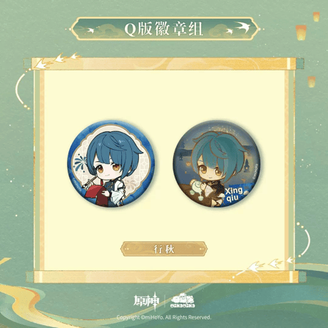 原神　miHoYo　MikaMikaコラボ　湖光入画シリーズ　ちびキャラバッジセット（予約販売）