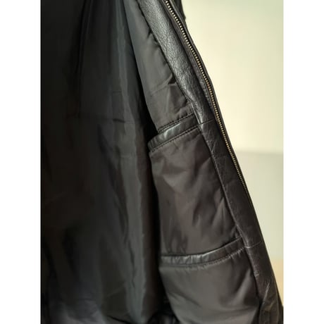 1990's-2000's Brown Color Leather Drizzler Jacket