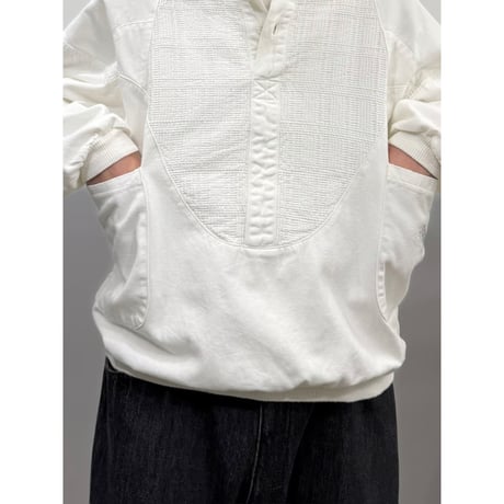 1980's Switching Fabric design pullover shirt with pocket