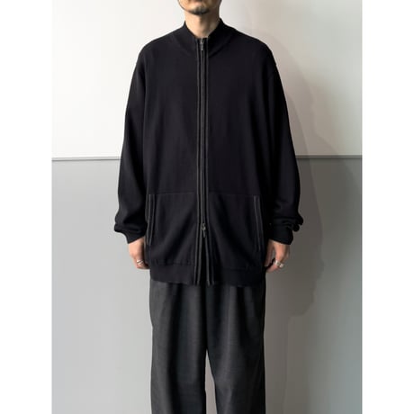 2000's〜 "claiborne" Double Zipper Cotton Knit Sweater