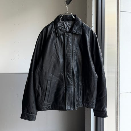 2000's "F.R.TRIPLER&Co."  Leather raglan sleeve zip-up jacket