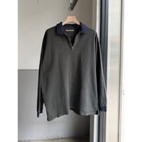 1990's Half zip stripe patterned pullover shirt