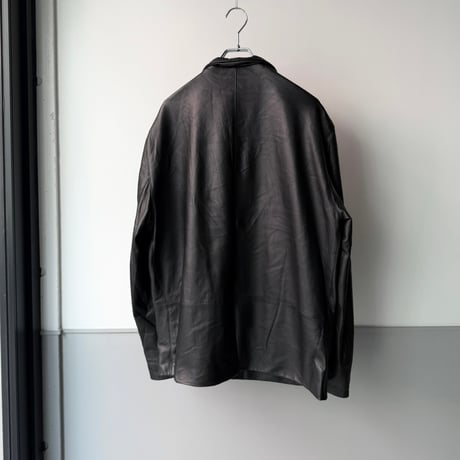 1990's Lamb leather 2way collar relaxing jacket