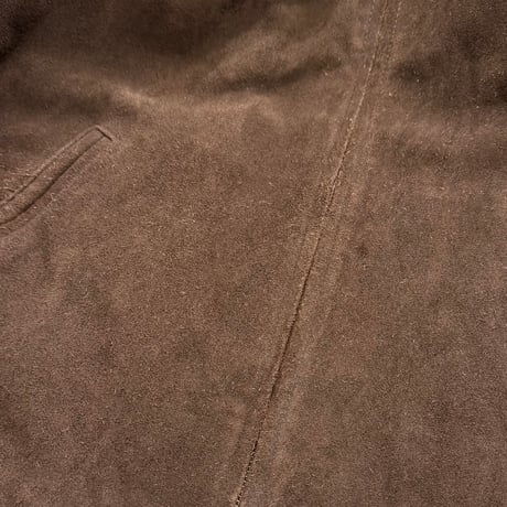 2000's Brown Suede Leather Raglan Sleeve Drizzler Jacket