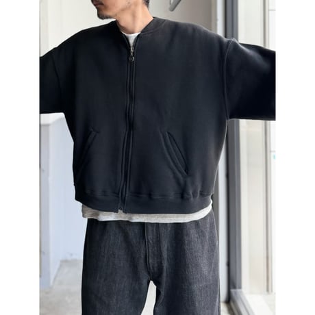 1990's "RUSSELL ATHLETIC" Wide & Short Silhouette Sweat Jacket