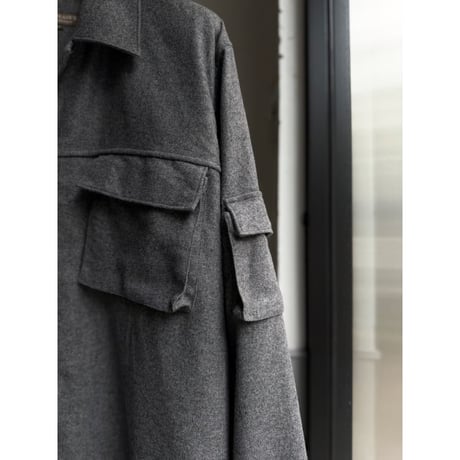 2000's〜 ITALY MADE Wool blend fabric 3pocket shirt