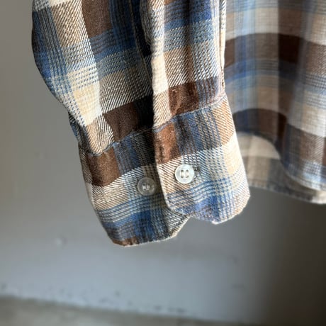 1980's "SUNDANCE" Cotton flannel Plaid patterned shirt