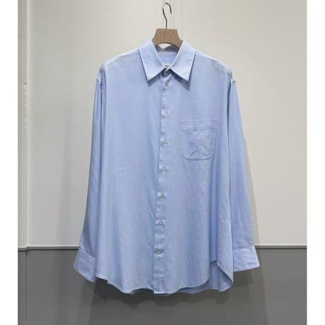 2000's "ARMANI COLLEZIONI" Twill striped cotton long sleeve shirt