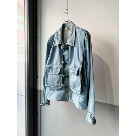 1980's-Early 1990's CANADA MADE Denim hook jacket with gusset pocket