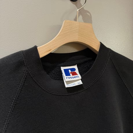 1990's EURO "RUSSELL ATHLETIC" Raglan Sleeve Blank Sweat Shirt