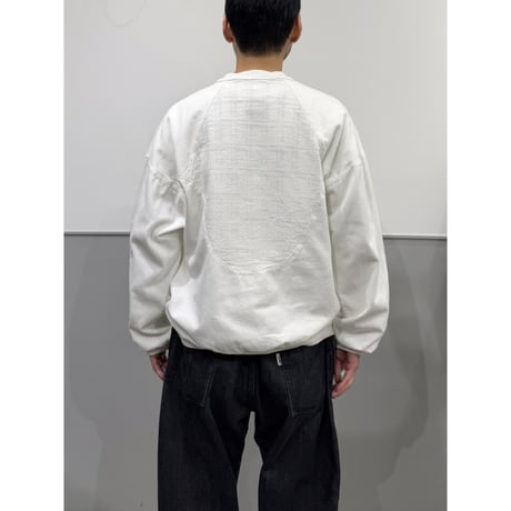 1980's Switching Fabric design pullover shirt with pocket
