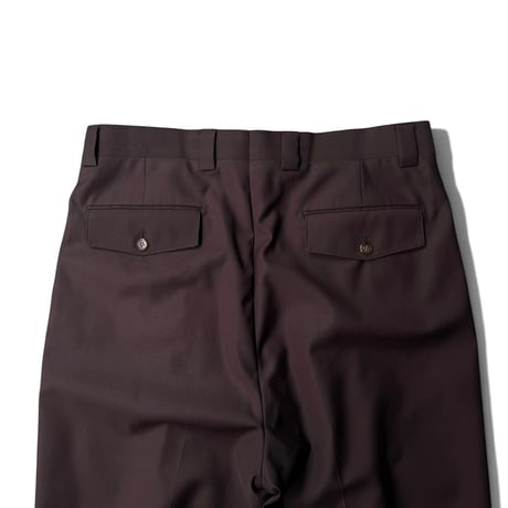 2000's ITALY wool fabric inverted pleats & wide silhouette slacks pants