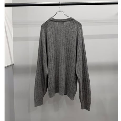1990's-2000's Crew-necked Raglan Sleeve Cashmere Knit Sweater