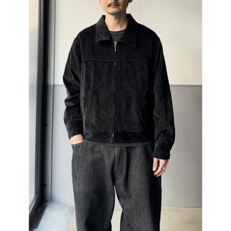 (Dead Stock) 1990's-2000's Cotton velvet short length zip-up jacket
