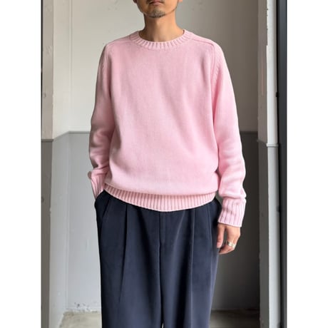 1980's-1990's "L.L.Bean" Saddle shoulder sleeve cotton knit sweater