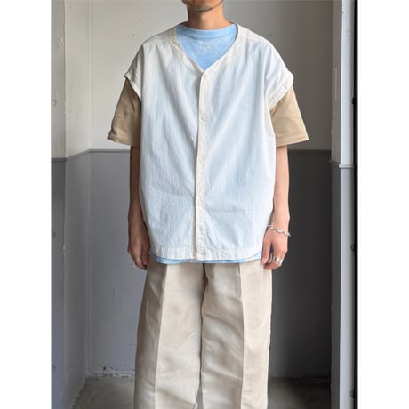 1980's-1990's Switching design wide & short silhouette short sleeve shirt
