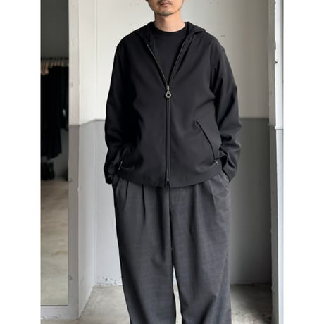 1990's Twill weave hooded jacket with unique flap pocket