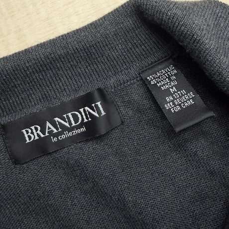 1990's-2000's Cotton blend zip-up knit pullover shirt