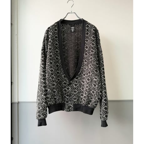 1980's USA MADE Wide & Short silhouette knit cardigan