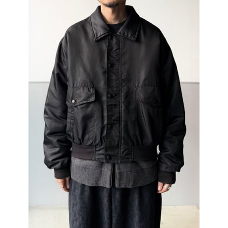 1990's Wide & Short Silhouette nylon shell padding jacket