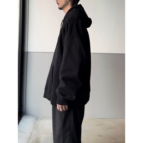 2000's "Hanes Ultimate Cotton" Black Color Full-Zip Hoodie