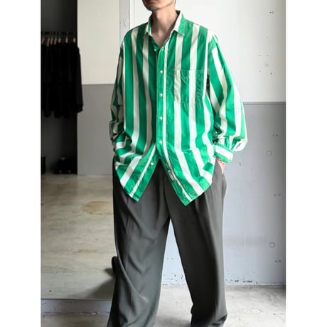 1990's "BONEVILLE" Long sleeve striped shirt