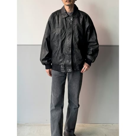 1990's Dolman sleeve leather jacket