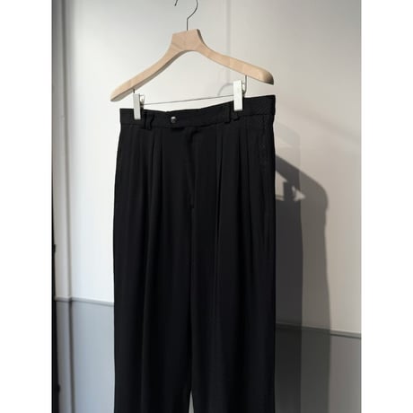 1990's USA MADE Rayon / Acetate jaquard fabric 4tuck slacks pants