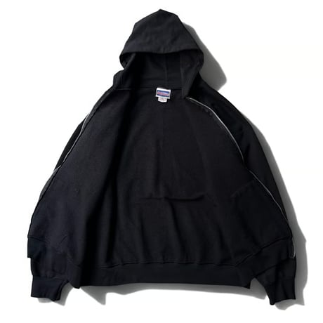 2000's "Hanes Ultimate Cotton" Black Color Full-Zip Hoodie