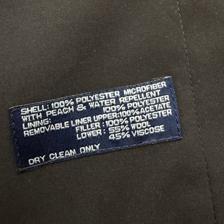 2000's "RALPH RALPH LAUREN" Peach skin fabric balmacaan coat with Detachable liner