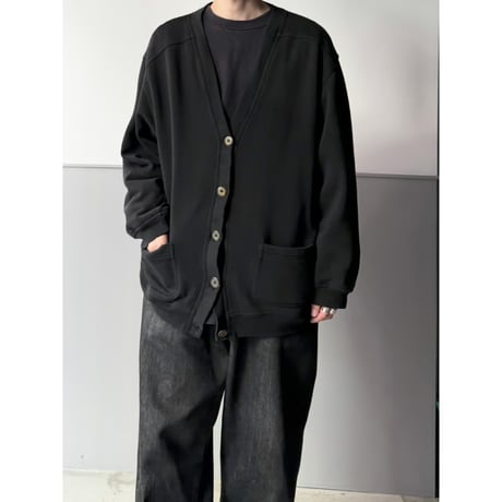 1990's Black color sweat cardigan
