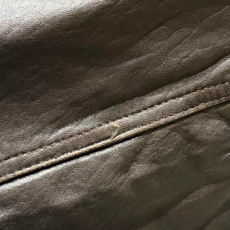 1990's-2000's Brown leather raglan sleeve drizzler jacket
