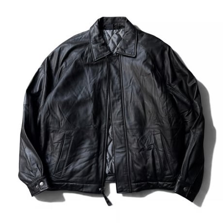 2000's "F.R.TRIPLER&Co."  Leather raglan sleeve zip-up jacket