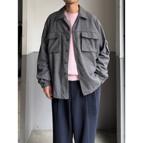 2000's〜 ITALY MADE Wool blend fabric 3pocket shirt