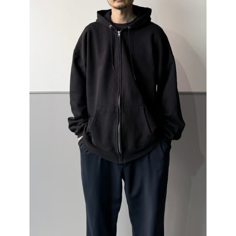 2000's〜 "Hanes Ultimate Cotton" Black Color Full-Zip Hoodie