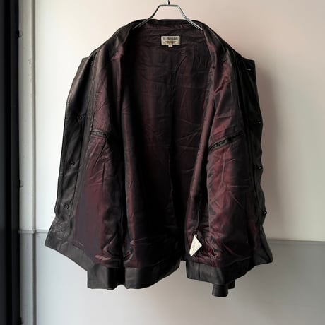 1990's Lamb leather 2way collar relaxing jacket