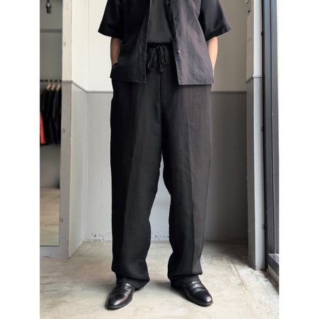 2000's Linen / Viscose fabric wide silhouette relaxing pants