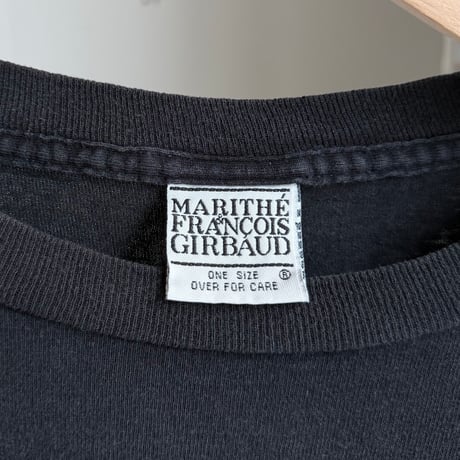 1990's "MARITHÉ FRANCOIS GIRBAUD" Wide & Short silhouette Printed Tee