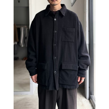 1990's "pierre cardin" Wool × Nylon Fabric 5pocket Relaxing Jacket