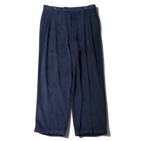 1990's ITALY MADE Viscose blend velvet fabric 2tuck slacks pants
