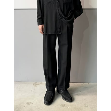 1990's "ARMANI COLLEZIONI" ITALY MADE Wool blend amundsen fabric tuck slacks pants